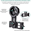 Miniatyrbilde 4 av 5: Telefonadapter Pro for kikkert, monokulær, teleskop og mikroskop