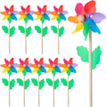 Miniatyrbillede 1 af 3: 10 stk Træ Party DIY Pinwheel Sæt til Have Græs Børnelegetøj