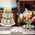 Miniatyrbild 3 av 5: 3-vånings cupcake-ställ i kartong, cupcake-ställ för babyshower, barn