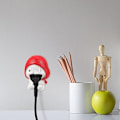 Miniatyrbillede 3 af 4: 4 stk. Kanin hæklet kanin dekoration elektrisk ledning arrangører Cabl