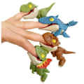 Miniatyrbillede 1 af 5: 4 stk. Fingerbid Tyrannosaurus Rex Dinosaur Legetøj Hånd Nyhed Legetøj