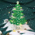 Miniatyrbilde 1 av 4: Kunstig juletre Mini juletre og lyslenke M