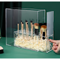 Miniatyrbild 3 av 5: 31-håls transparent sminkborsthållare i bambu med transparent a