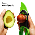 Miniatyrbild 5 av 5: 3-i-1 Avocadoskärare - Grön，2 st