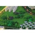 Miniatyrbilde 4 av 5: 50-pakning blandede minitrær, 3D-modellrekvisita, minitoglandskap