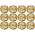 Miniatyrbillede 1 af 4: (Guld, 12)Sæt med 12 Casa Håndlavede Guld Runde Mesh Servietringe Ho
