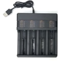 Miniatyrbillede 4 af 5: 4 Slots Smart 18650 Oplader Lithium Batteri Oplader Universal USB