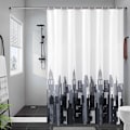 Miniatyrbillede 5 af 5: Bruseforhæng til badeværelse 100 x 200 cm skimmelresistent vandtæt