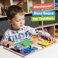 Miniatyrbilde 3 av 5: Busy Board Montessori - Aktivitetsbrett for barn - Sensoriske leker i tre