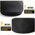 Miniatyrbilde 3 av 4: Herre Flat Beret Cap Justerbar Flat Hat Høst Vinter（Svart）