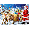 Miniatyrbilde 1 av 5: （13）3 stk DIY Diamantmaleri Julekit, 5D Jule Emb
