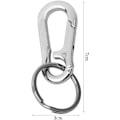 Miniatyrbillede 3 af 5: Nøglering, 2 stk. Metal Nøglering Karabinhage Klips Nøgleringe til