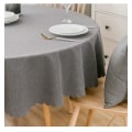 Pikkukuva 3 / 4: Pyöreä Jacquard-pöytäliina 160cm, yksivärinen, raskas ja pehmeä kangas