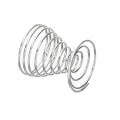 Miniatyrbilde 2 av 5: 2 x Rustfrie ståltråd spiral eggkopper