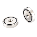 Miniatyrbillede 2 af 5: 12 magneter 6kgf 16 x 5mm forsænkede pottemagneter med huller og C
