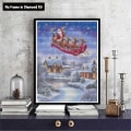 Miniatyrbild 2 av 5: （11）4 stycken DIY diamantmålning julkit, 5D jul Emb