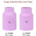 Miniatyrbillede 5 af 5: 9 stk. TIG-svejsning store lange gaslinser og alumina-kop til WP17