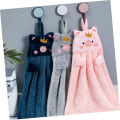 Miniatyrbillede 3 af 5: 4 stk. hængende håndklæder til babyer og børn - Mikrofiber