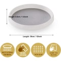 Miniatyrbilde 5 av 5: 1 stk Lazy Susan dreieskive, 360° roterende oppbevaringsbrett, roterende Ki