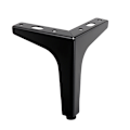 Miniatyrbillede 4 af 5: 4 stk. 15 cm sorte metalmøbelben - til skab, sofa, kaffebord