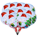 Pikkukuva 1 / 5: 10 kappaleen joukko joulupalloja, joissa on pyöreitä helium-ilmapalloja