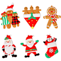 Miniatyrbild 1 av 5: Juldekorationer, pepparkaksgubbe-prydnader för julgran
