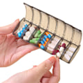 Miniatyrbild 3 av 4: Bärbar mini veckodosering 7 fack pillerbox svart