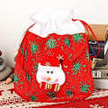 Miniatyrbillede 4 af 5: 4 stk. Julegodteposer Stof Poser med Snøre Gave Giveaways f