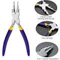 Pikkukuva 3 / 5: 6 in 1 Bail Making Pliers 6 tuuman hiiliteräksinen langanmuodostus Bail J