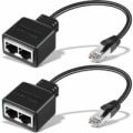 Pikkukuva 1 / 5: 2 kpl RJ45 Ethernet-kaapeliverkon sovitinta Ethernet-jakajasovitin