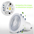 Miniatyrbillede 5 af 5: Pakke med 10 LED-pærer 3000k varmt lys GU10 lineær 6W Spotlys C
