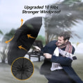 Miniatyrbillede 5 af 5: (Blå) Automatisk sammenklappelig paraply, 10 ribber paraply, kompakt fold