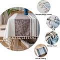 Miniatyrbild 5 av 5: Rektangulär bordsduk i bomull och linne Jacquard dammsäker bordsduk