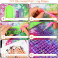 Miniatyrbilde 4 av 5: 5D Diamant DIY Maling Kits, 30x40cm Full Drill Unicorn Diamant