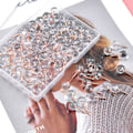 Miniatyrbillede 3 af 5: 100 stk. Rose Gold Transparent Trykknapper Verdens Korktavle Trykknapper