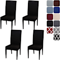 Miniatyrbild 1 av 5: Stretch Stolskydd Set om 4, (Svart) Universal Stolskydd