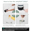 Miniatyrbillede 5 af 5: Lava Aquarium Jellyfish Lampe - LED Jellyfish Natlampe med 16