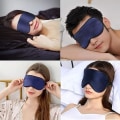 Miniatyrbilde 3 av 5: (Blå) Søvnøyemaske, Naturlig Silkeøyemaske for Soving, Øyebind