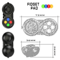 Miniatyrbild 5 av 5: 8-funktioners Fidget Toy Cube Controller Stressavlastning för ADD HD Au