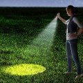 Miniatyrbillede 4 af 5: Gul - Håndsving Solar Lommelygte, Nød Genopladelig LED