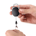 Miniatyrbillede 1 af 4: 2-pak - Nøglering Retractible/nøglering med snor Sort