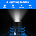 Miniatyrbillede 4 af 5: Lommelygte, 1000 lumen USB genopladelig LED lommelygte, 4