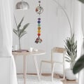 Miniatyrbilde 5 av 5: 1 stk Makrame Veggteppe, Bohemsk Makrame Veggdekorasjon, Bomull