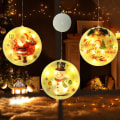 Pikkukuva 1 / 5: 3D-pyöreä LED-lumiukkojouluvalo, 3D-pyöreä LED-lumiukkojouluvalo