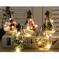 Miniatyrbilde 3 av 5: 5 stk hengende julekule med LED-lys hengende Chr