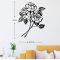 Miniatyrbillede 5 af 5: Sort Metalvægdekoration i Form af Rose - Sort