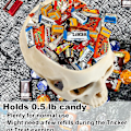 Miniatyrbillede 3 af 4: B-Halloween slik skål, Halloween kranie dekoration skræmmende harpiks han