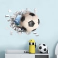 Miniatyrbilde 2 av 4: 3D Fotball Veggklistremerker, Fotballklistremerker for Soverom for Gutter