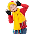 Miniatyrbillede 3 af 5: 2 Par Halvfinger Vinterhandsker - Unisex - Sort
