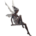 Miniatyrbillede 1 af 5: Dekorativ statuette, fe-statue, fe-have statue fe-orn